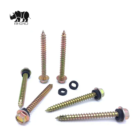 Hex Flanged Head High-Low Thread Screw with EPDM Washer
